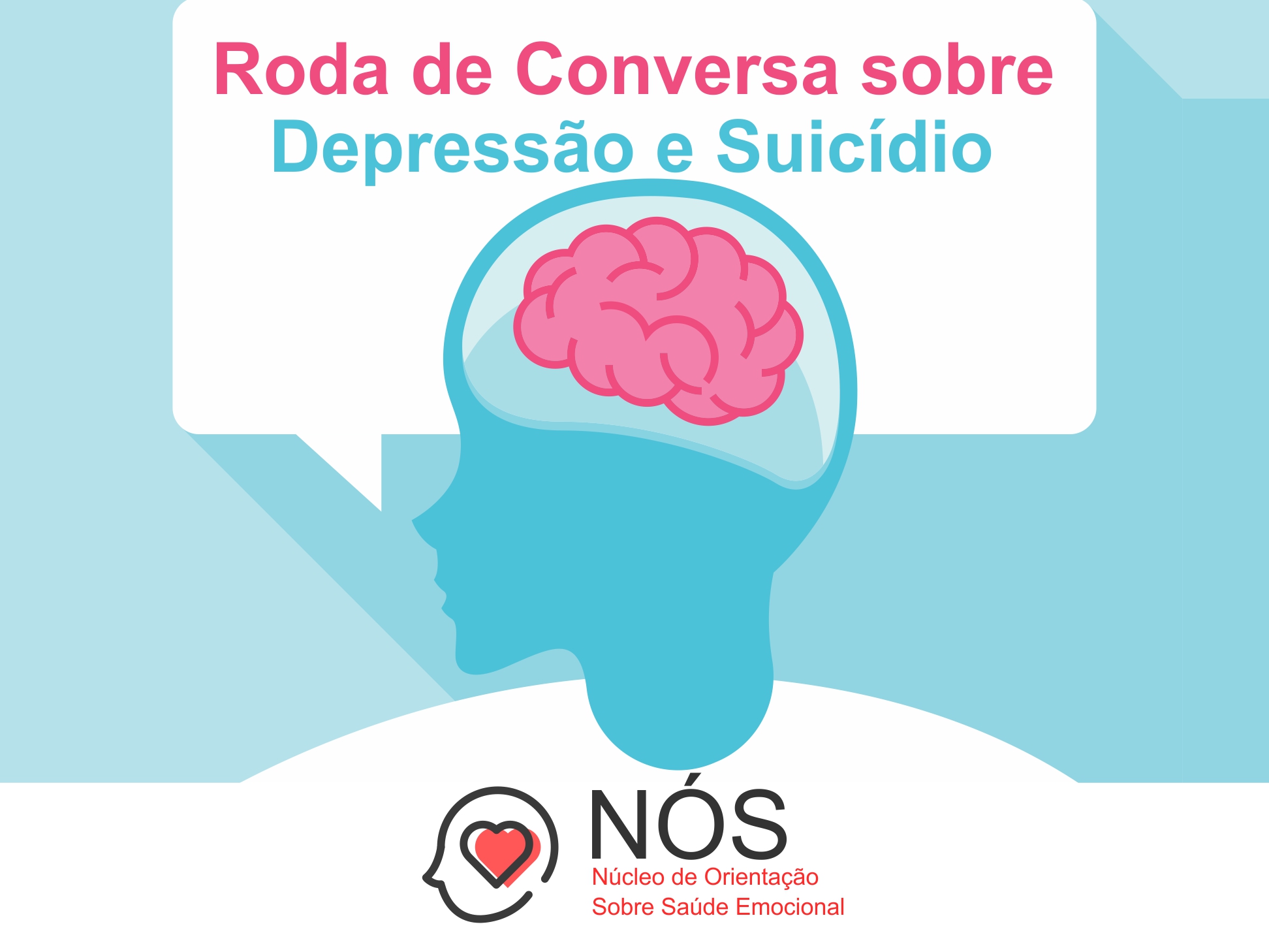 banner com nome do evento "Roda de Conversa sobre depressão e suicídio"