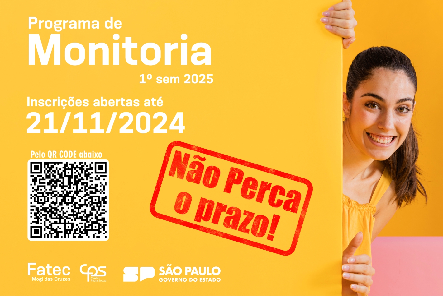 Imagem contendo informações sobre o programa de monitoria.