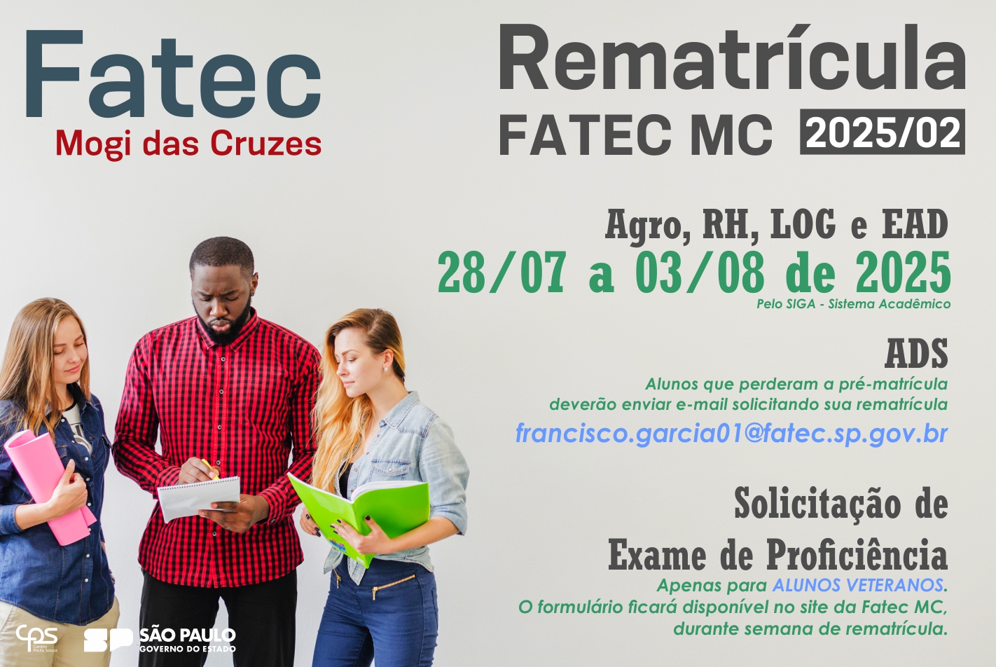Imagem contendo informações sobre a rematricula.