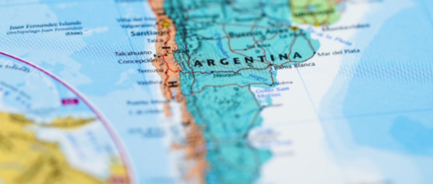 imagem mostrando mapa da argentina. 